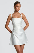 Robe courte Calanthe — Ivoire