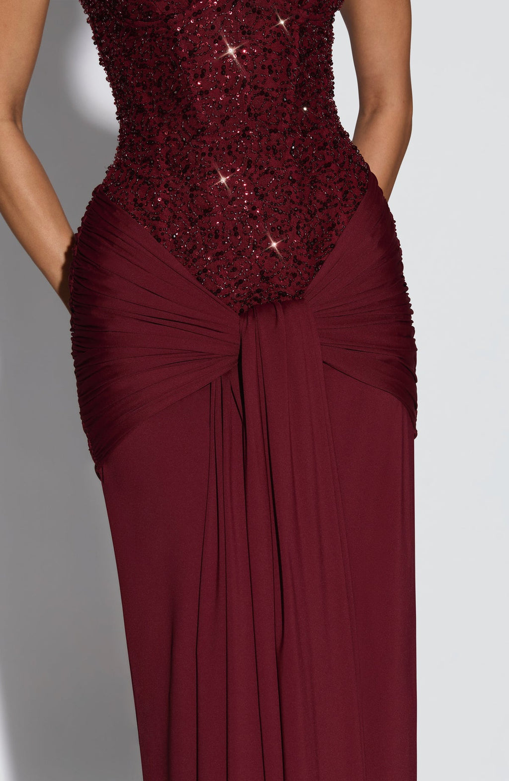 Robe longue Carina — Bordeaux — vue 5