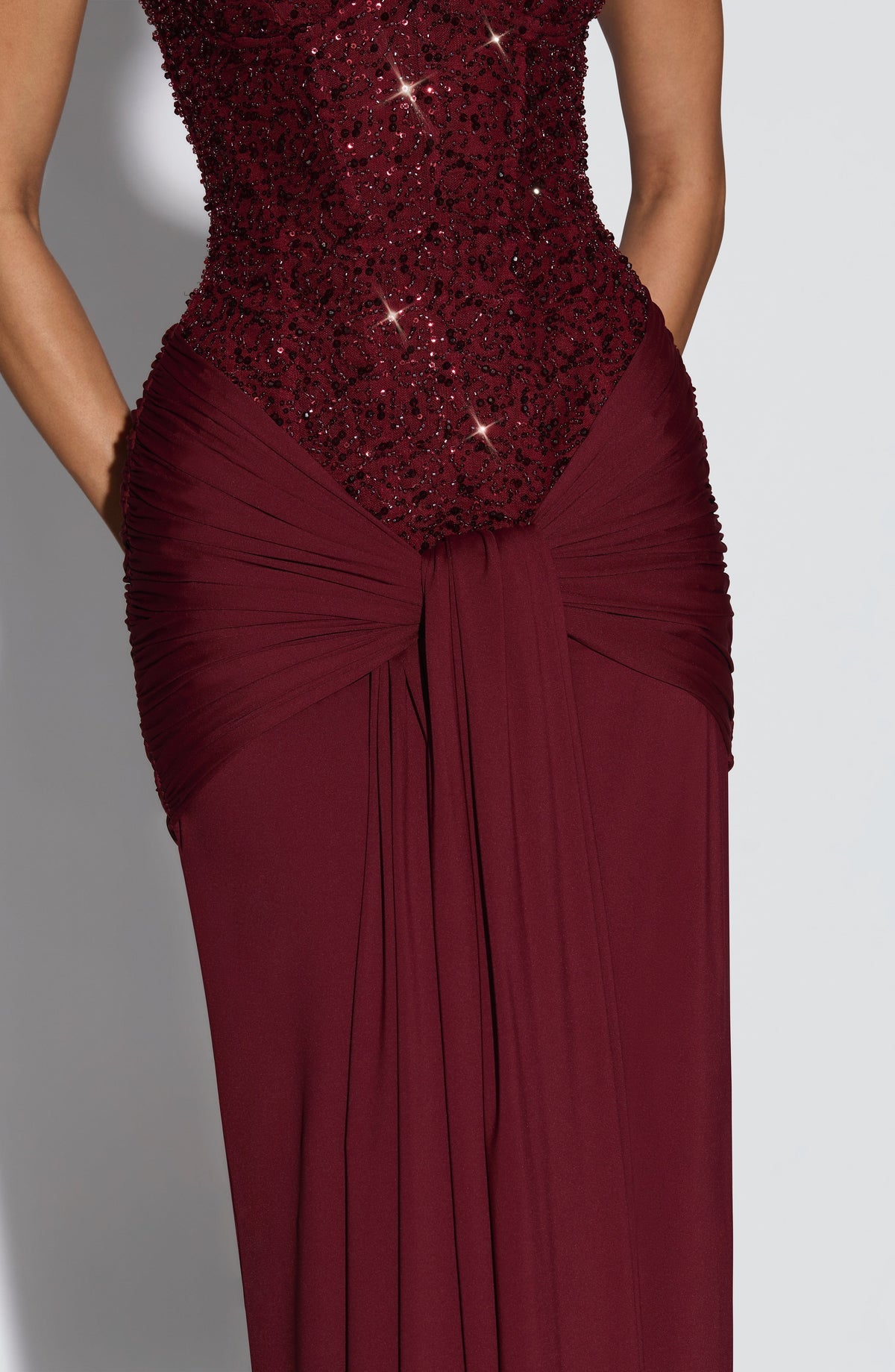 Robe longue Carina — Bordeaux — vue 5