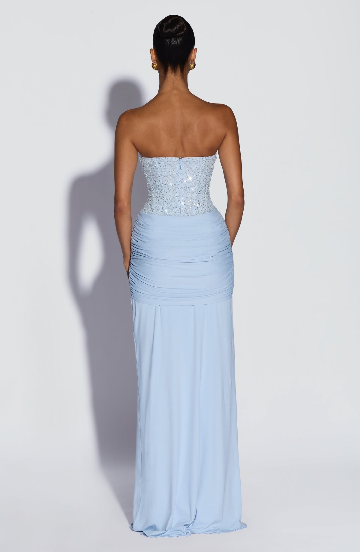Robe longue Carina — Bleu glacier — vue 3
