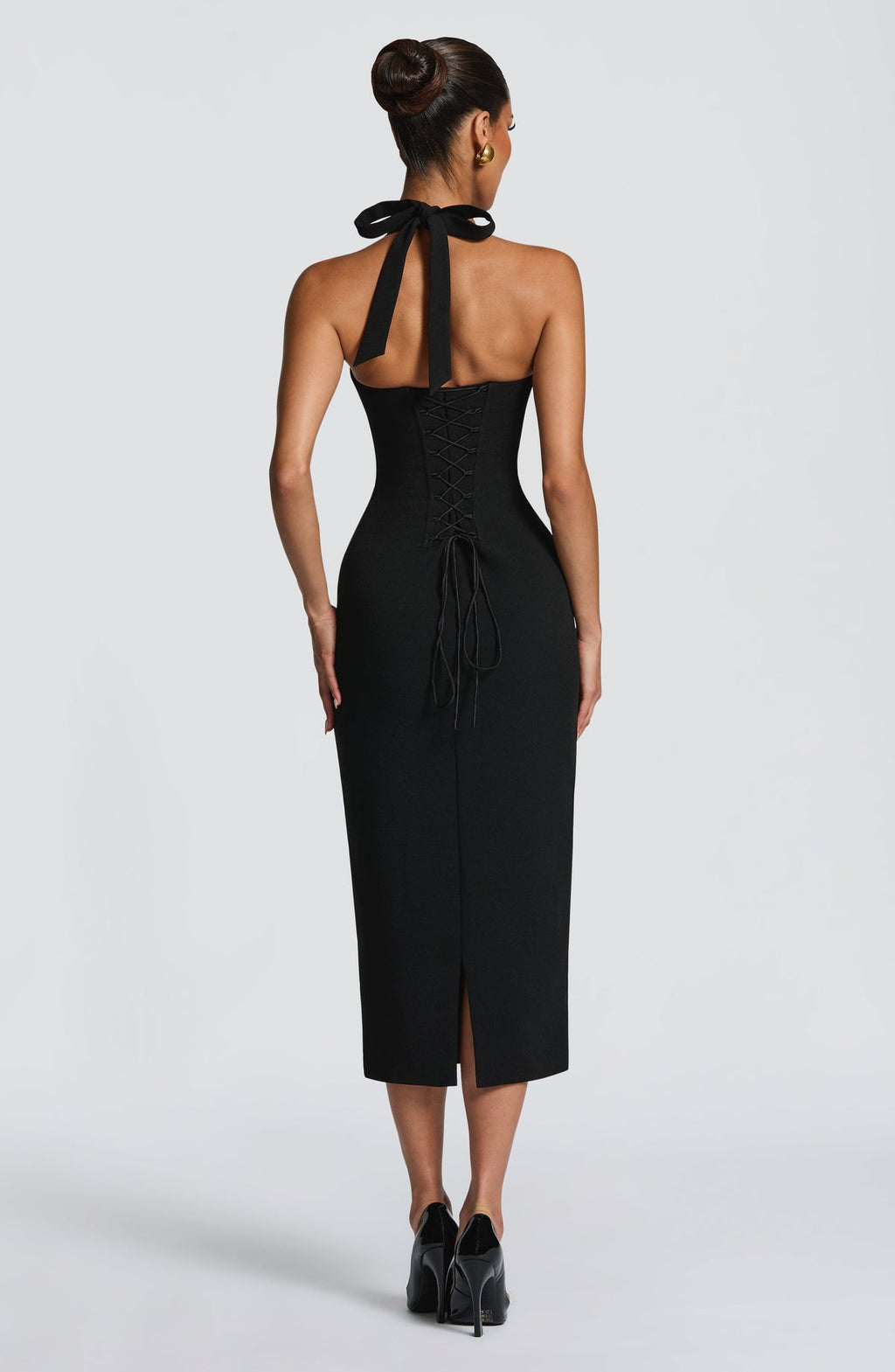 Robe midi Cassia — Noir — vue 2