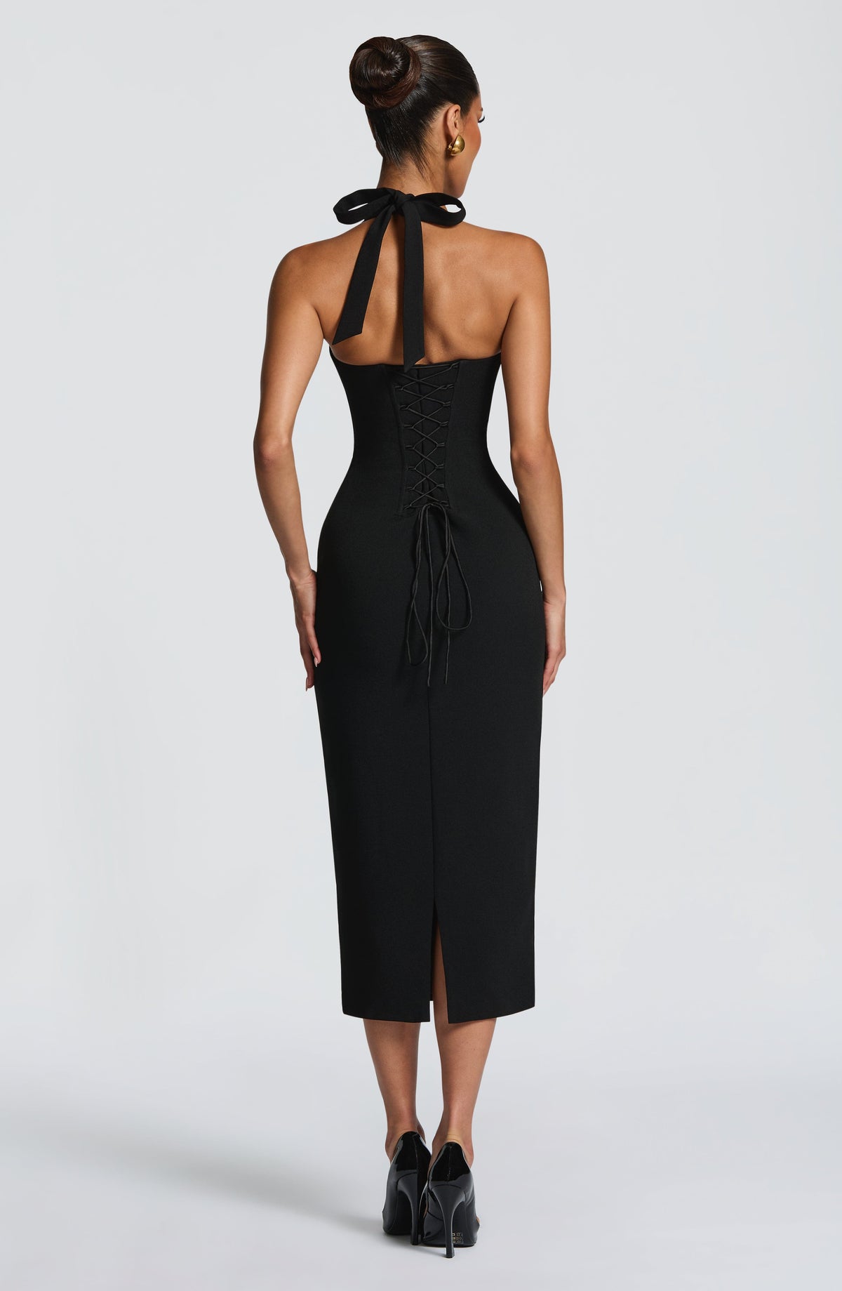 Robe midi Cassia — Noir — vue 2