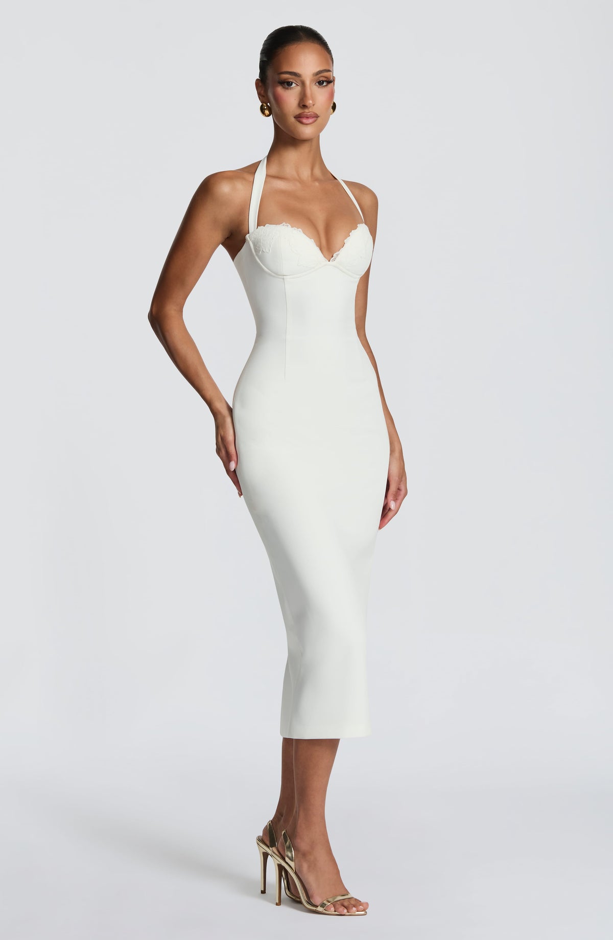 Robe midi Cassia — Ivoire — vue 5
