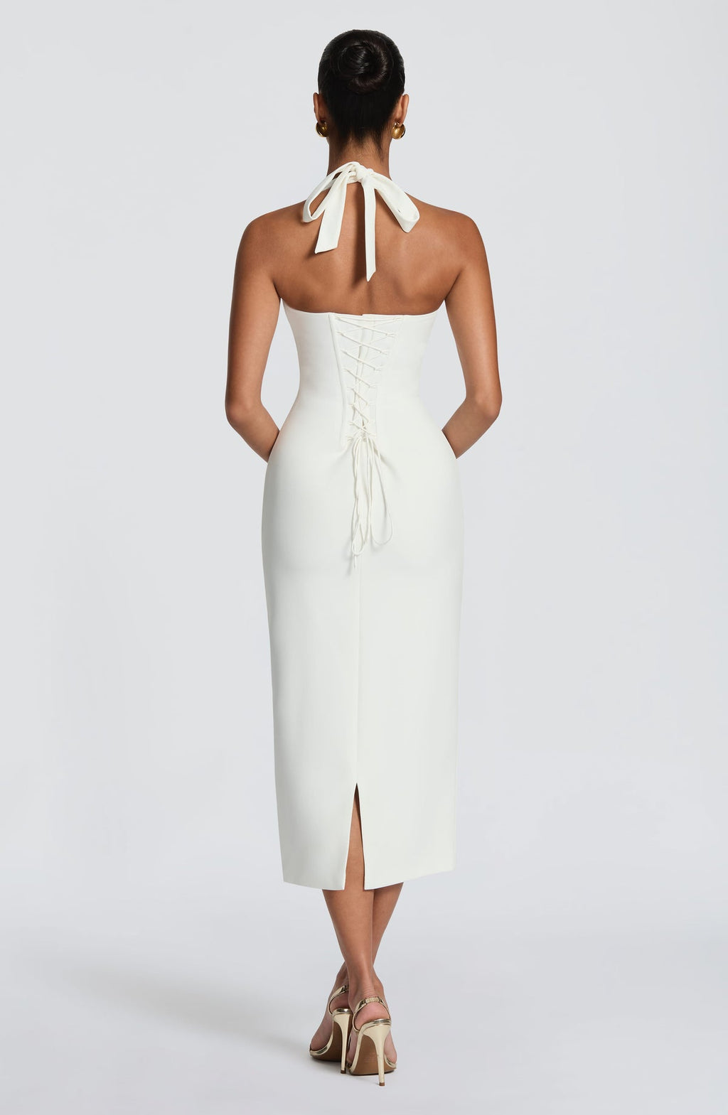 Robe midi Cassia — Ivoire — vue 3