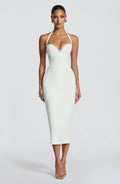 Robe midi Cassia — Ivoire