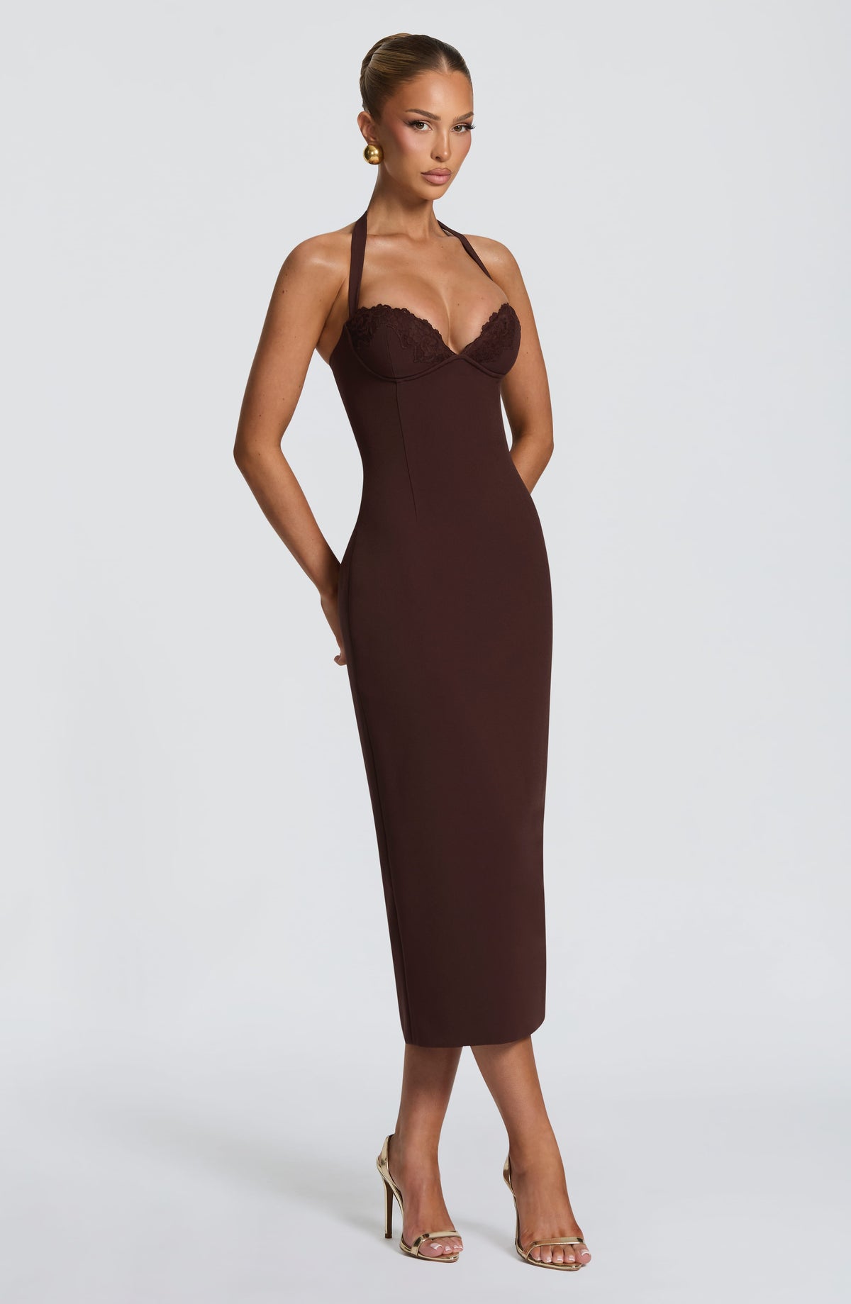Robe midi Cassia — Prune — vue 3