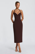 Robe midi Cassia — Prune