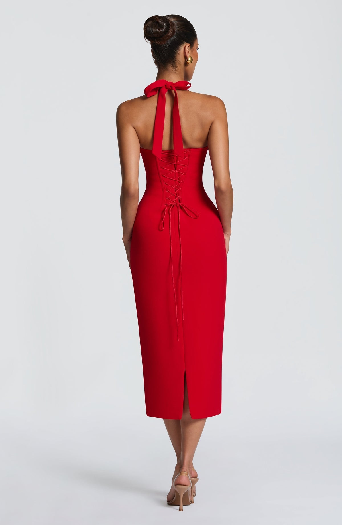 Robe midi Cassia — Rouge — vue 2