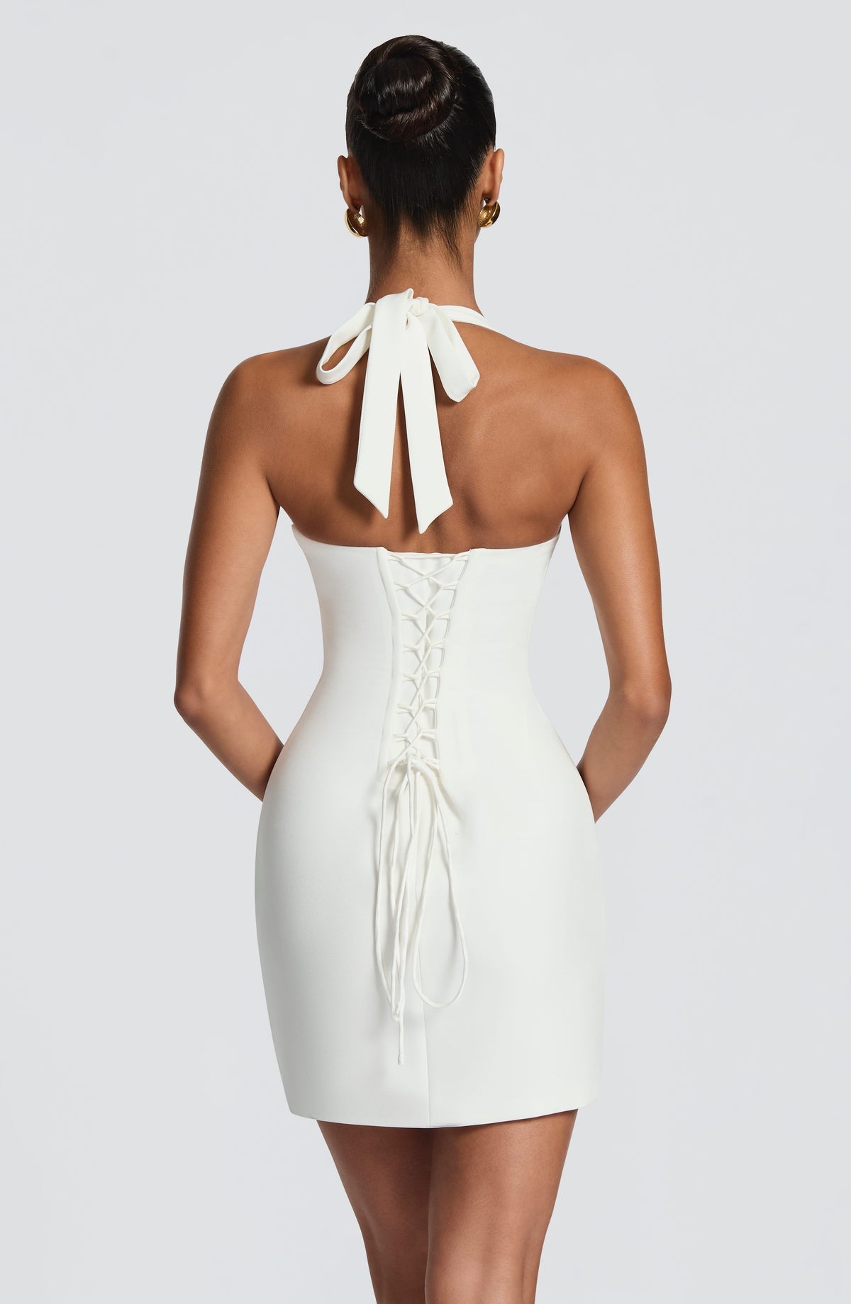 Robe courte Cassia — Ivoire — vue 2