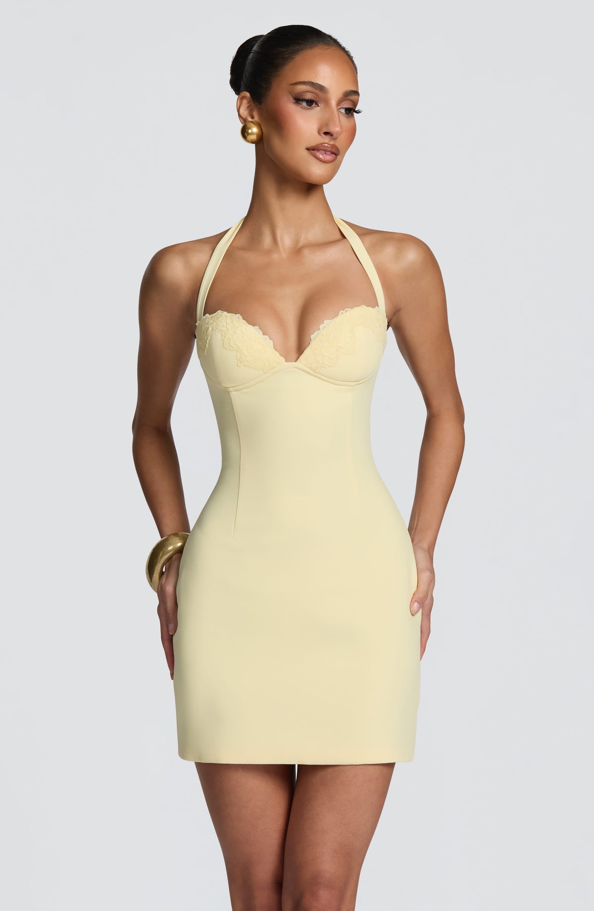 Robe courte Cassia — Citron