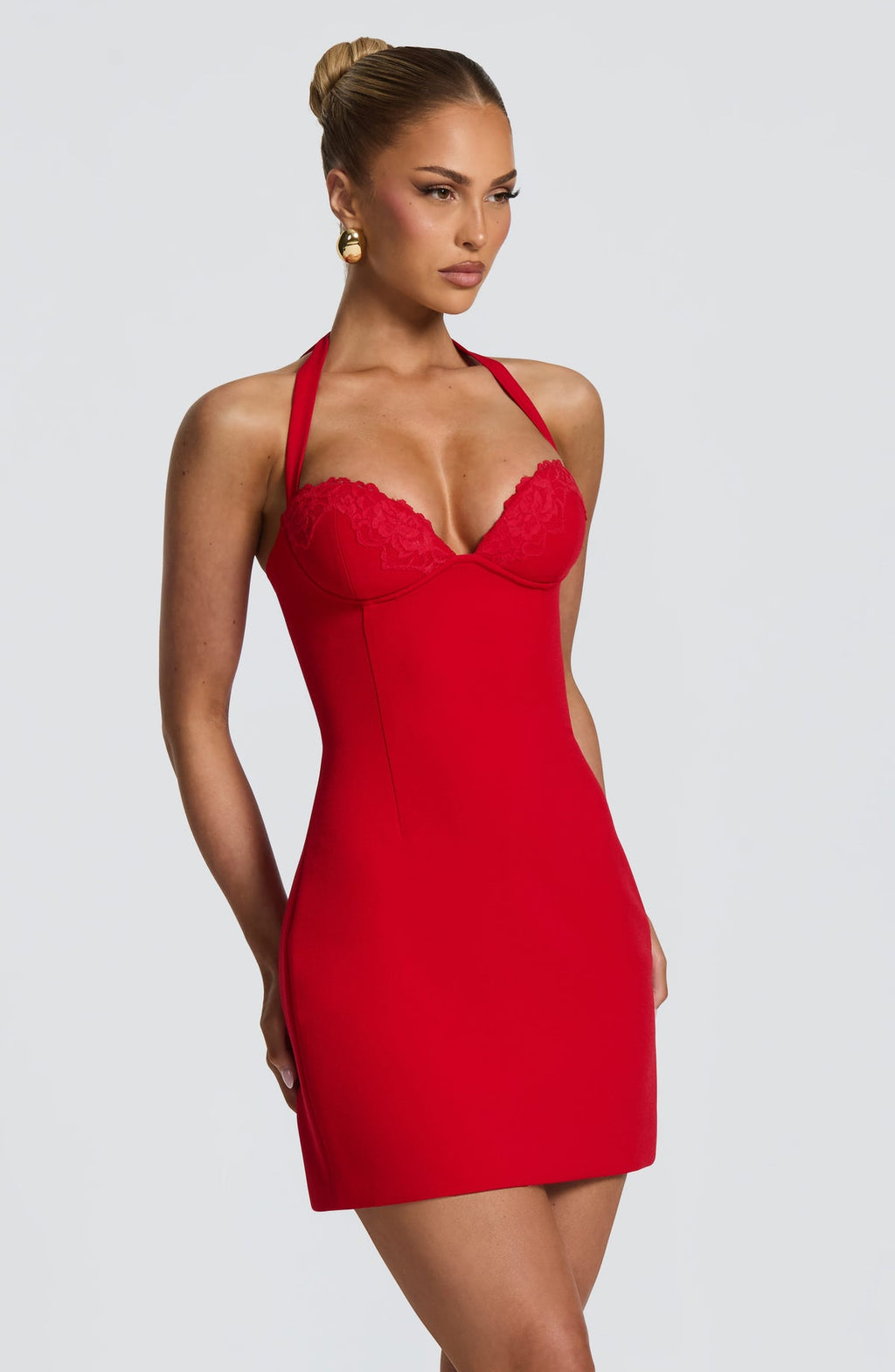 Robe courte Cassia — Rouge — vue 4