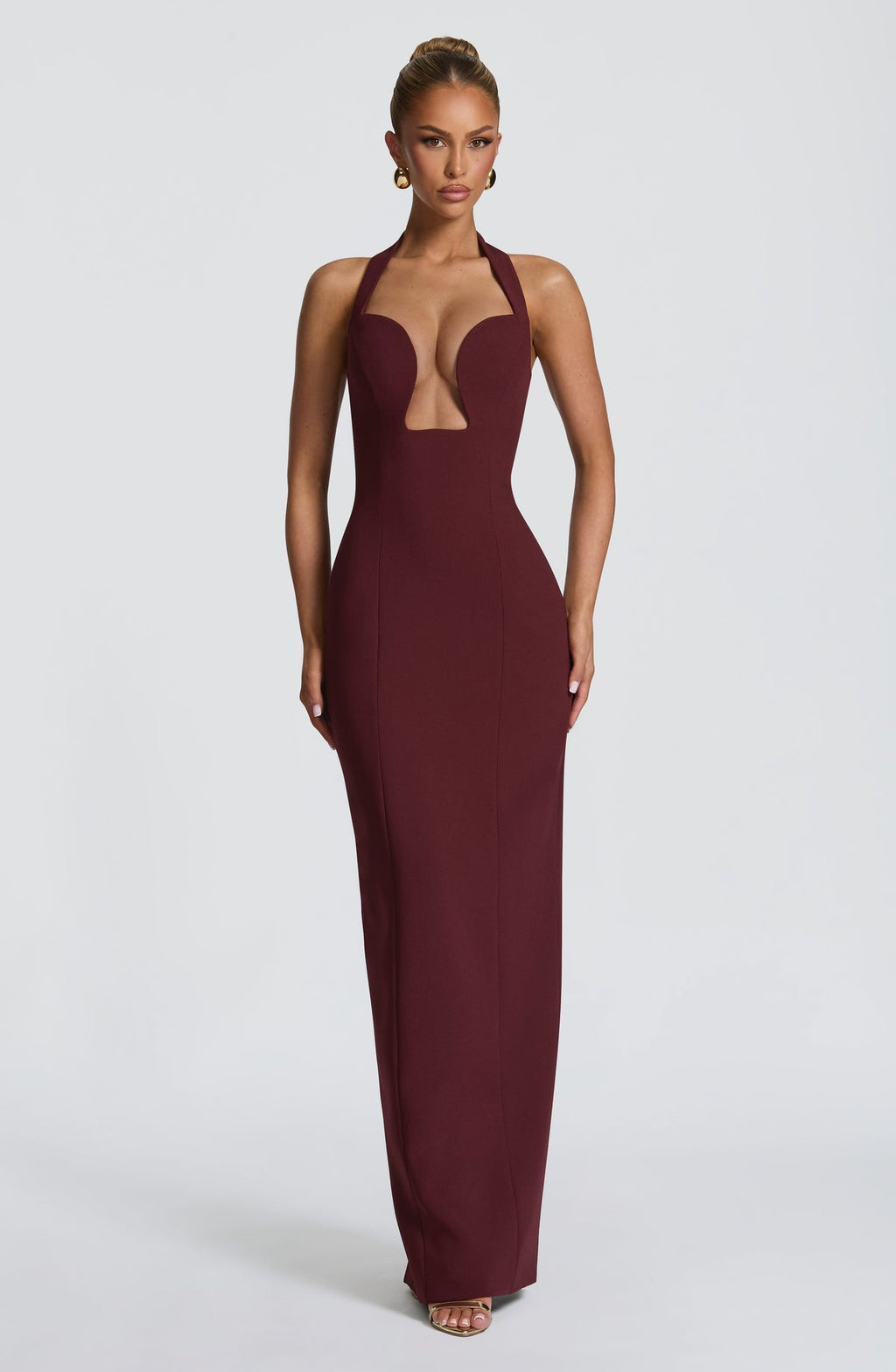 Robe longue Charlotte — Rouge cerise