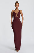 Robe longue Charlotte — Rouge cerise