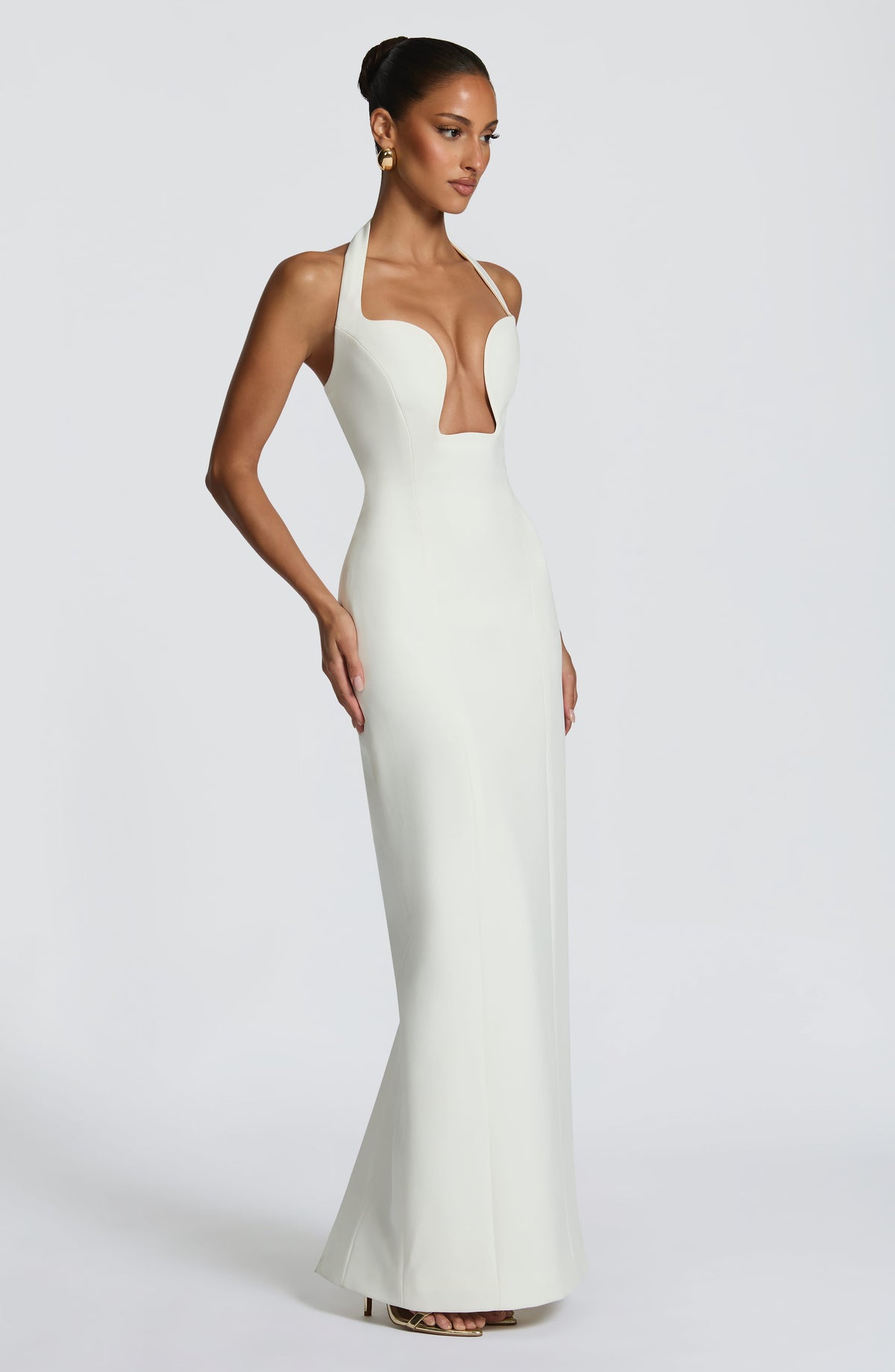Robe longue Charlotte — Ivoire — vue 3