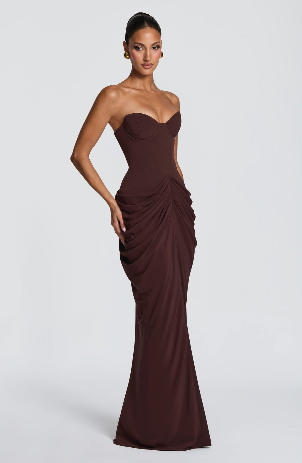 Robe longue Chiara — Prune — vue 5