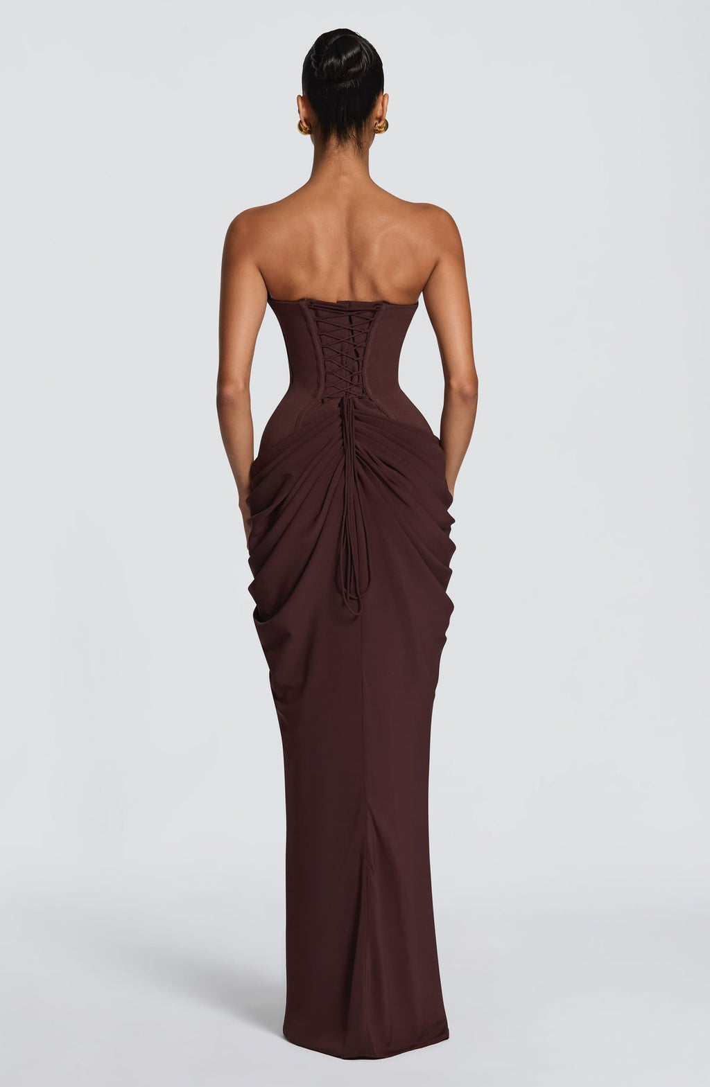 Robe longue Chiara — Prune — vue 2