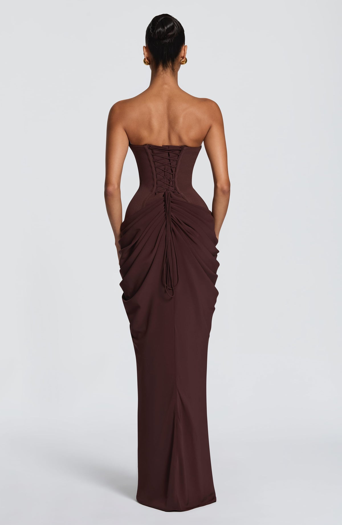 Robe longue Chiara — Prune — vue 2