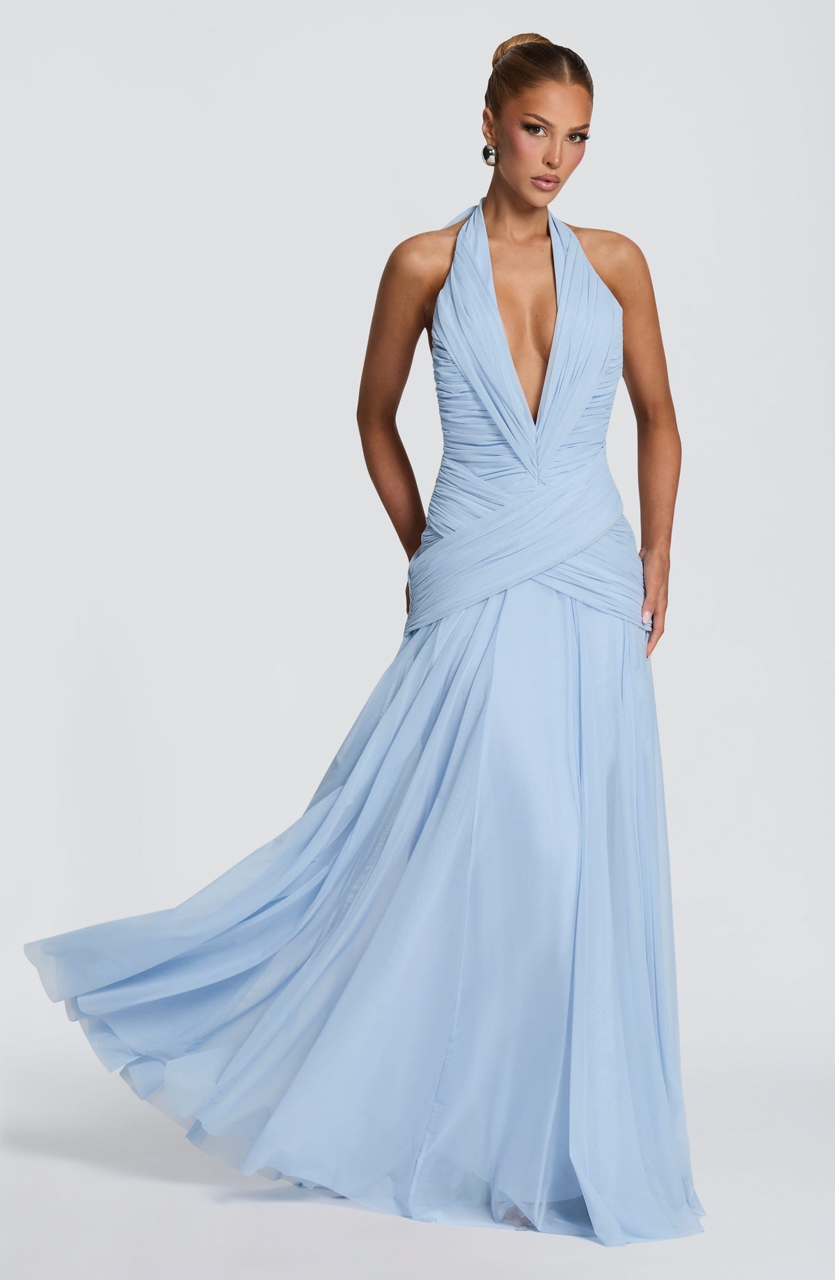 Cleo maxi dress — Ice blue