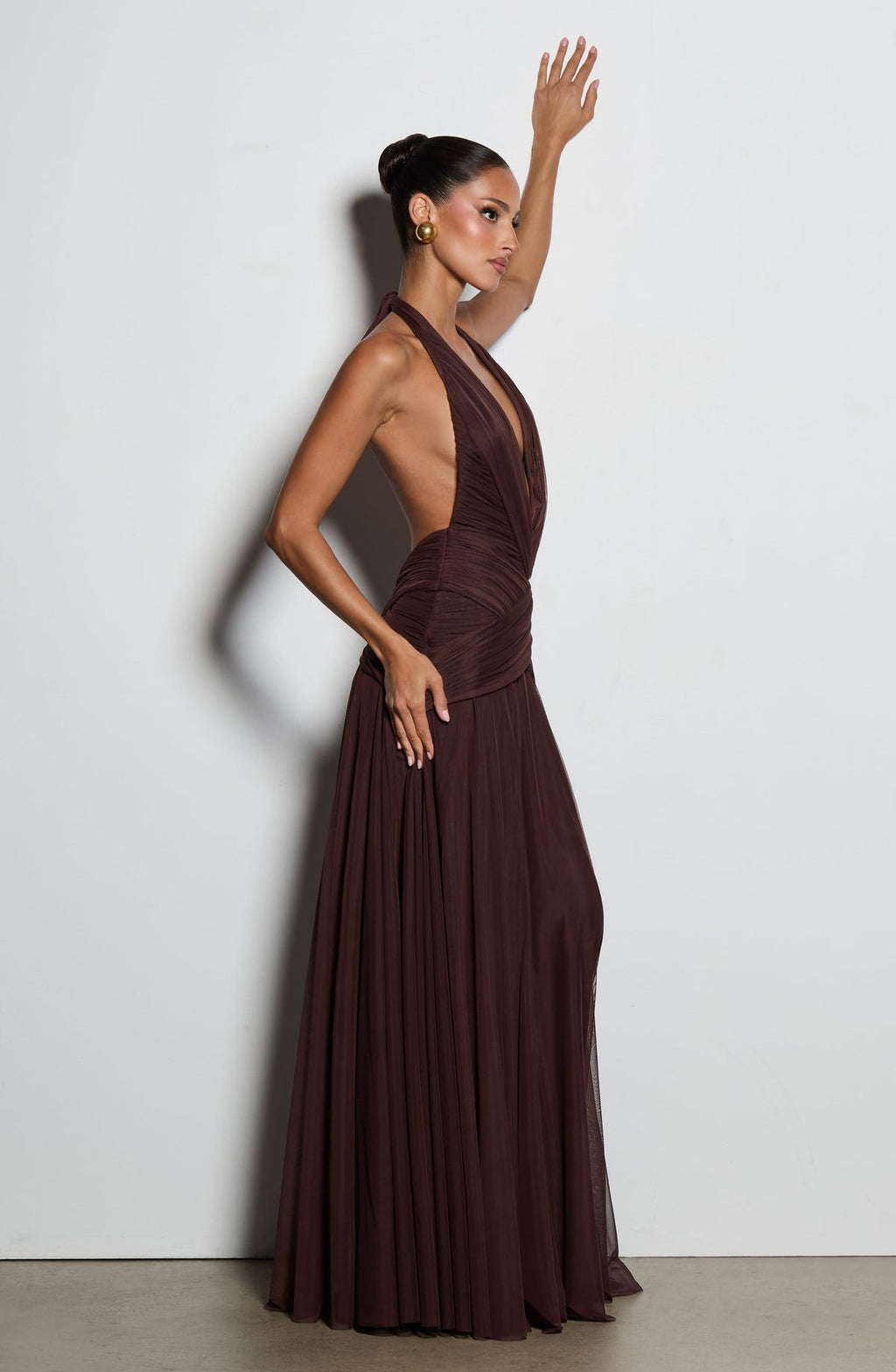 Robe longue Cleo — Prune — vue 4