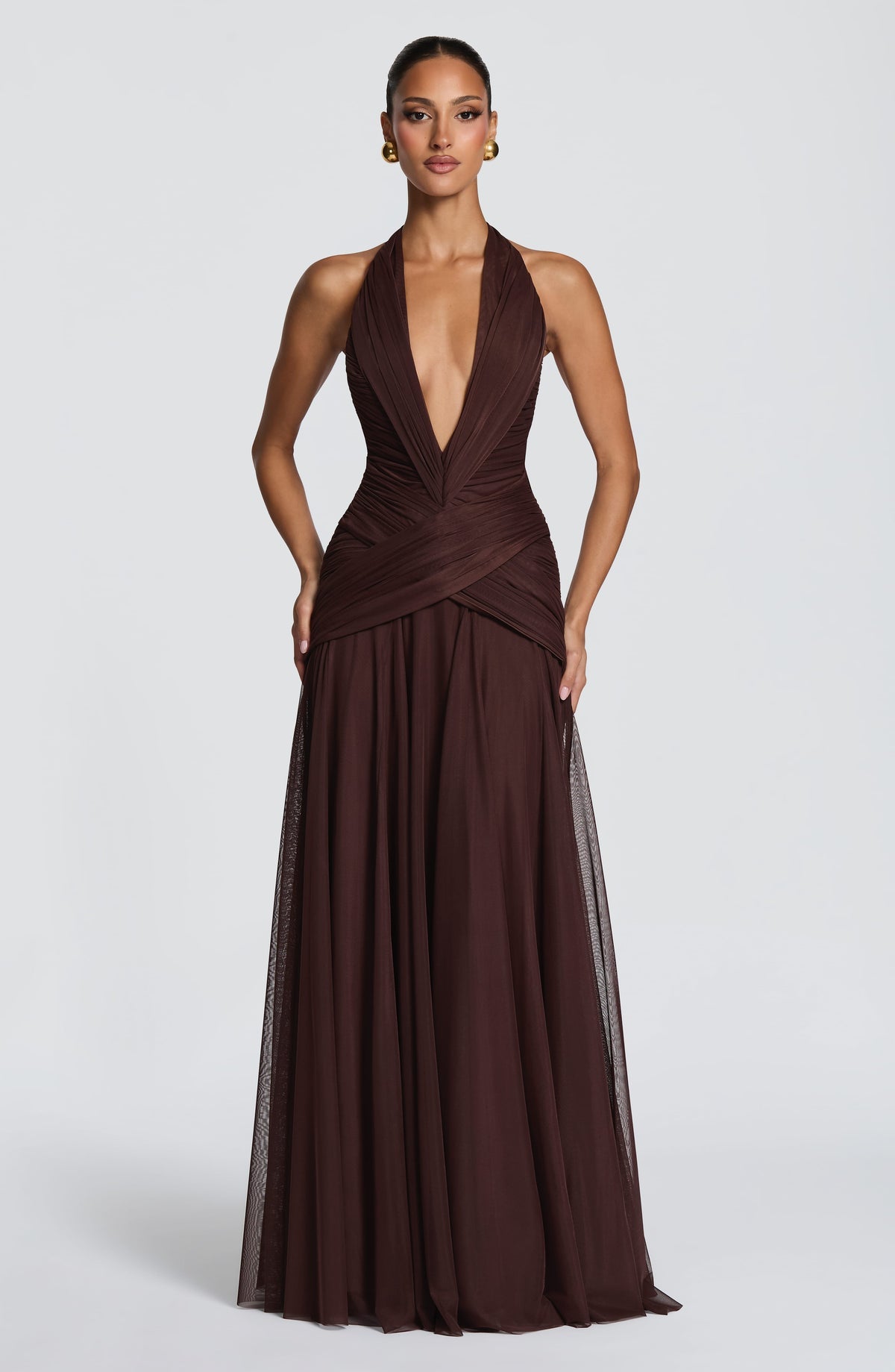 Robe longue Cleo — Prune — vue 5
