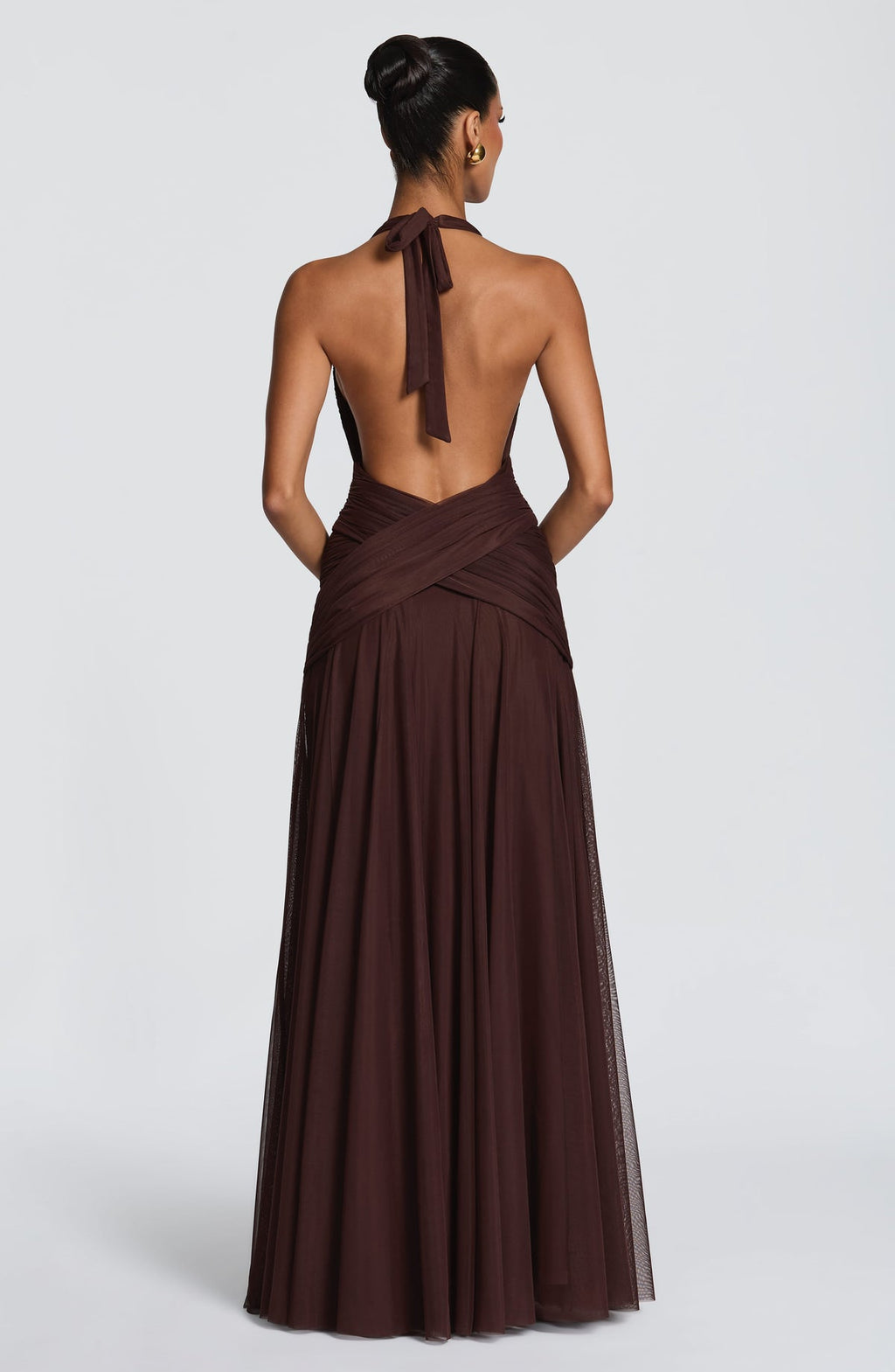 Robe longue Cleo — Prune — vue 3