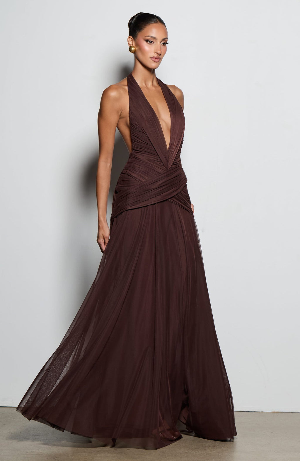 Robe longue Cleo — Prune — vue 2