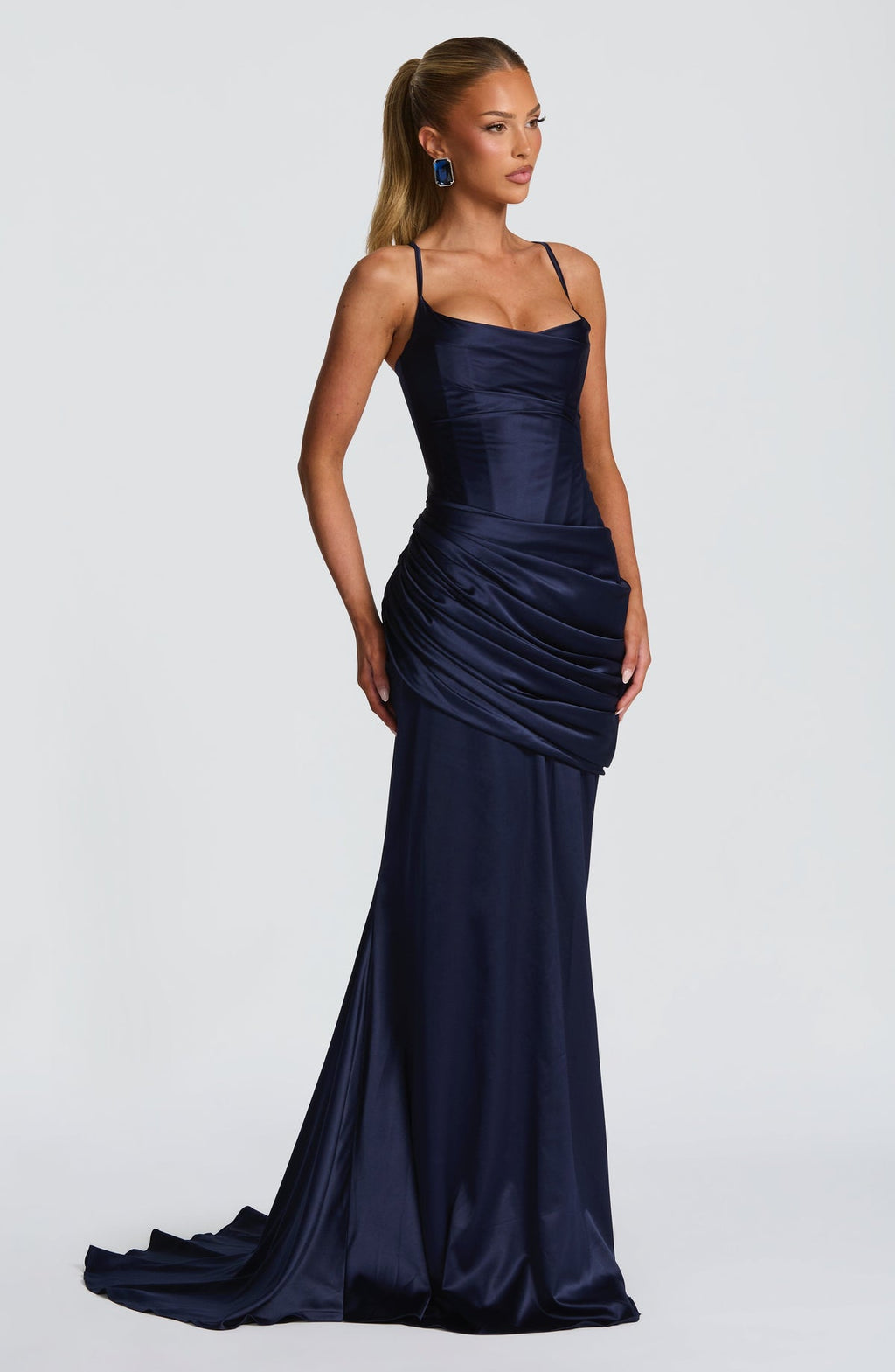 Robe de soirée Connie — Bleu marine — vue 5