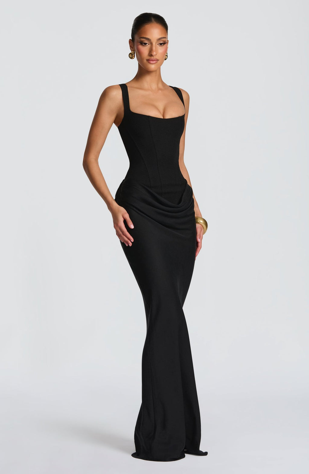 Robe longue Cornelia — Noir — vue 3