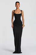 Robe longue Cornelia — Noir