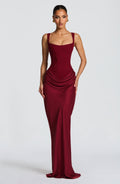 Robe longue Cornelia — Bordeaux