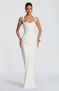 Robe longue Cornelia — Ivoire