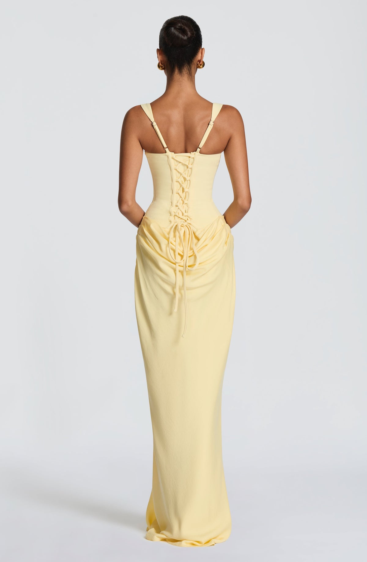 Robe longue Cornelia — Citron — vue 2
