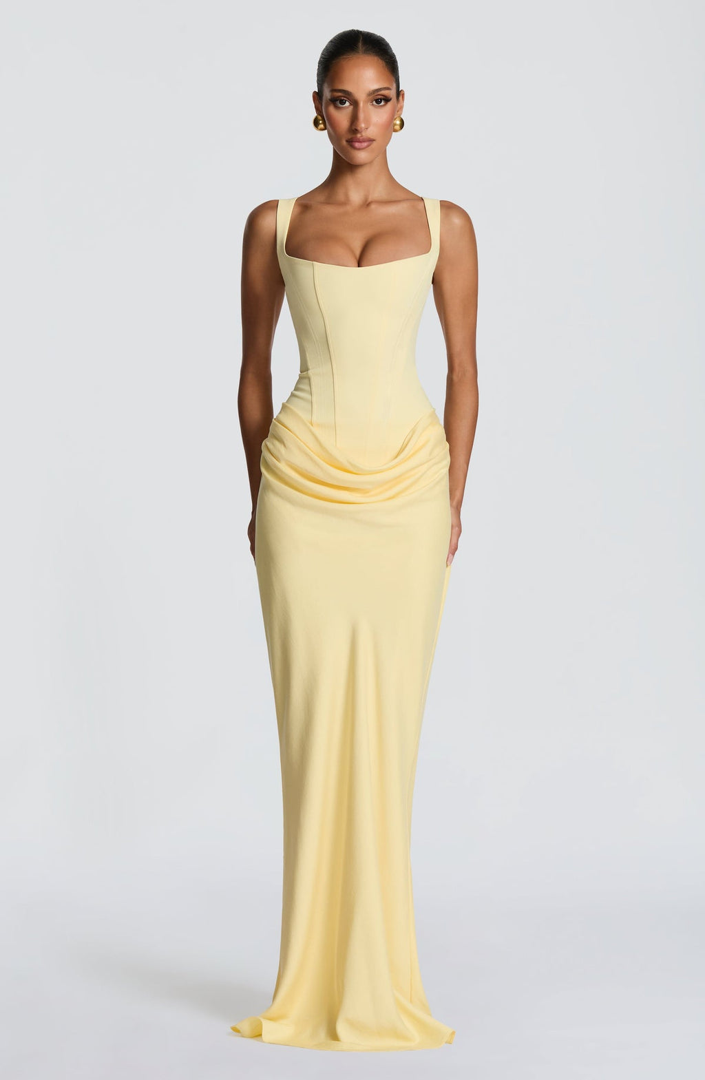 Robe longue Cornelia — Citron