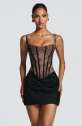 Robe courte Cornelia — Noir Lace