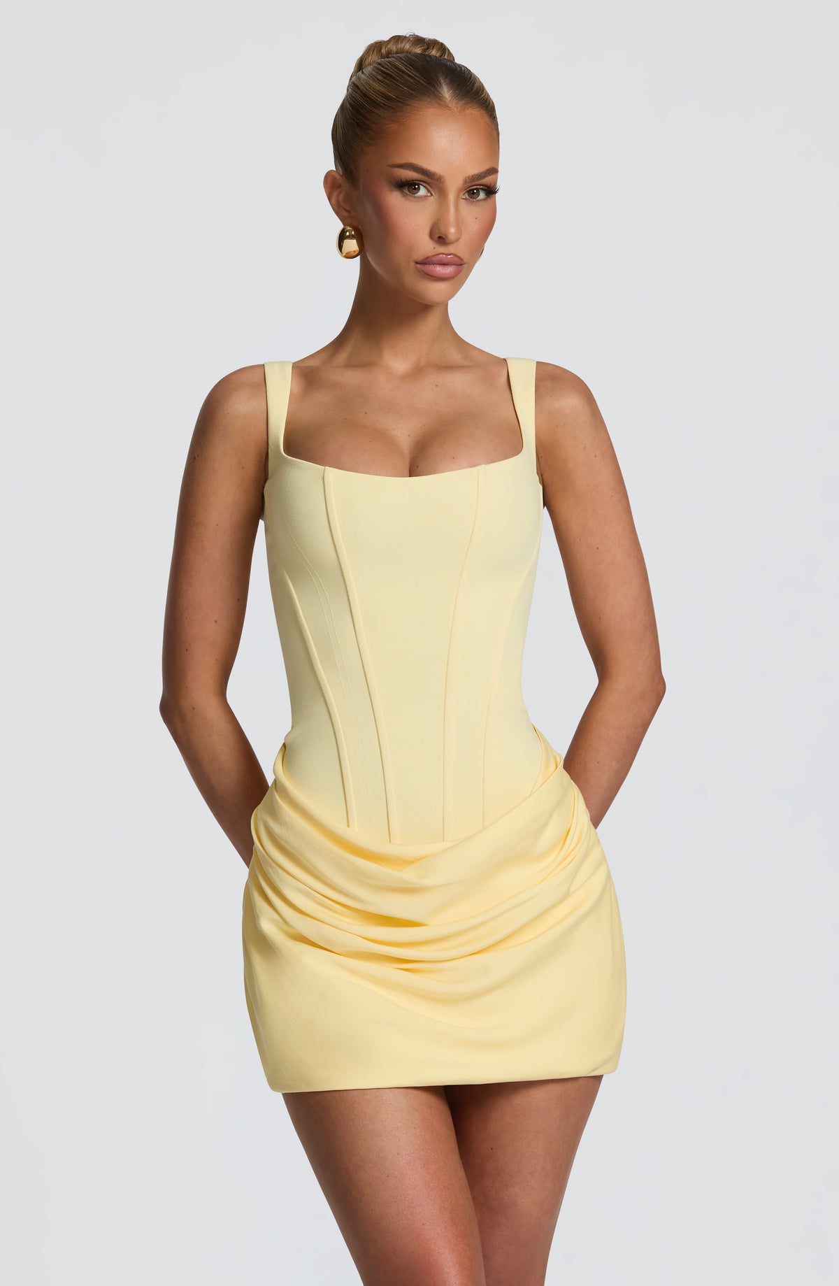 Robe courte Cornelia — Citron