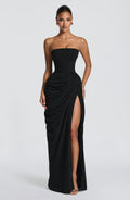 Robe longue Cyra — Noir