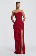 Robe longue Cyra — Rouge profond