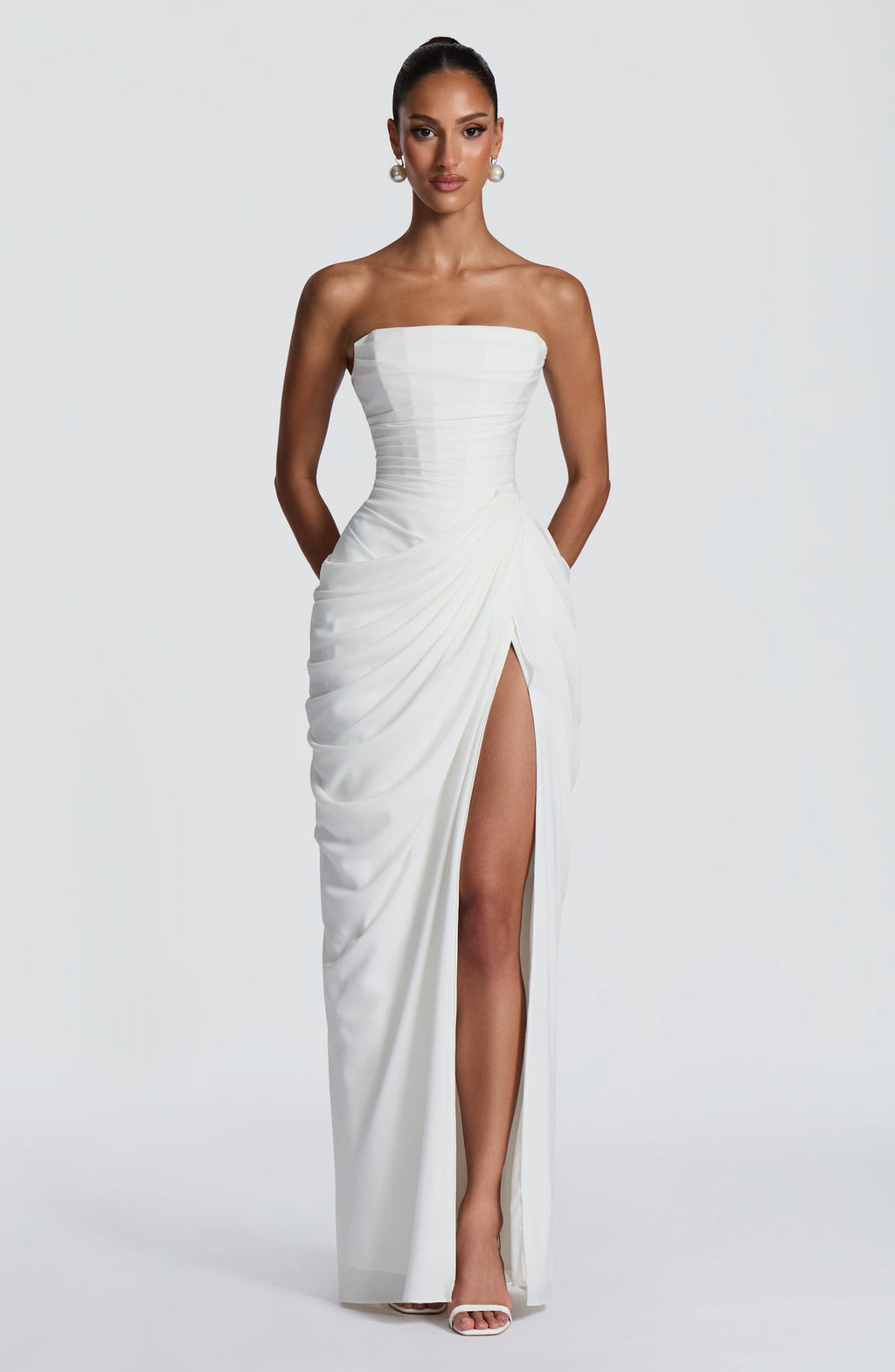 Robe longue Cyra — Ivoire — vue 5