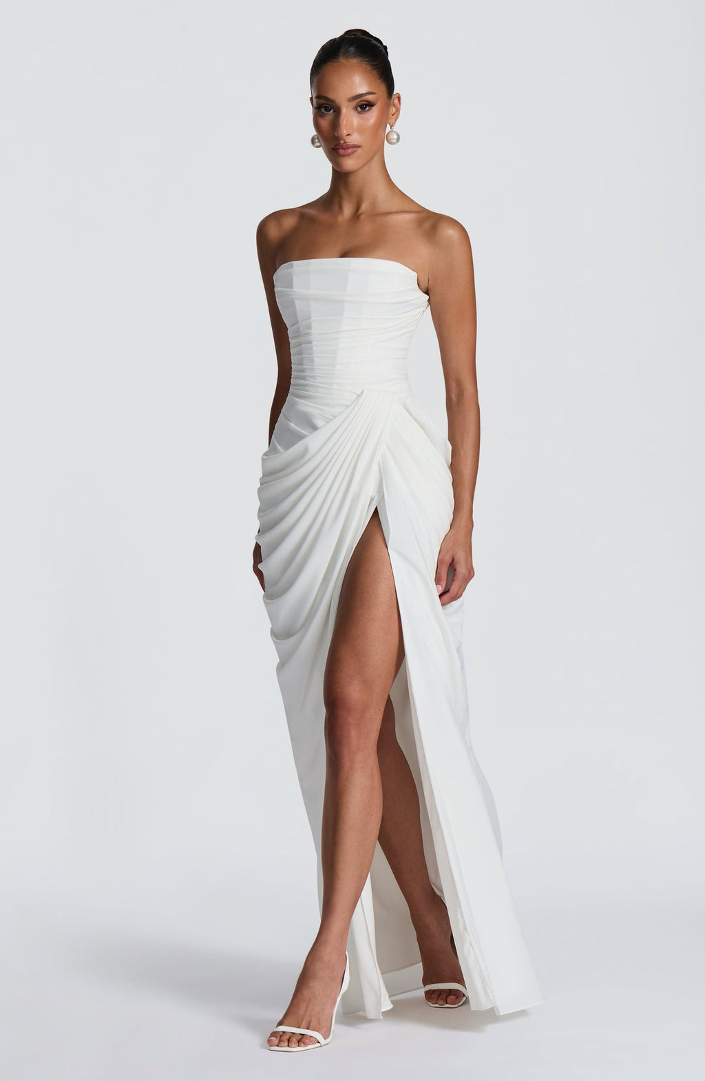 Robe longue Cyra — Ivoire — vue 3