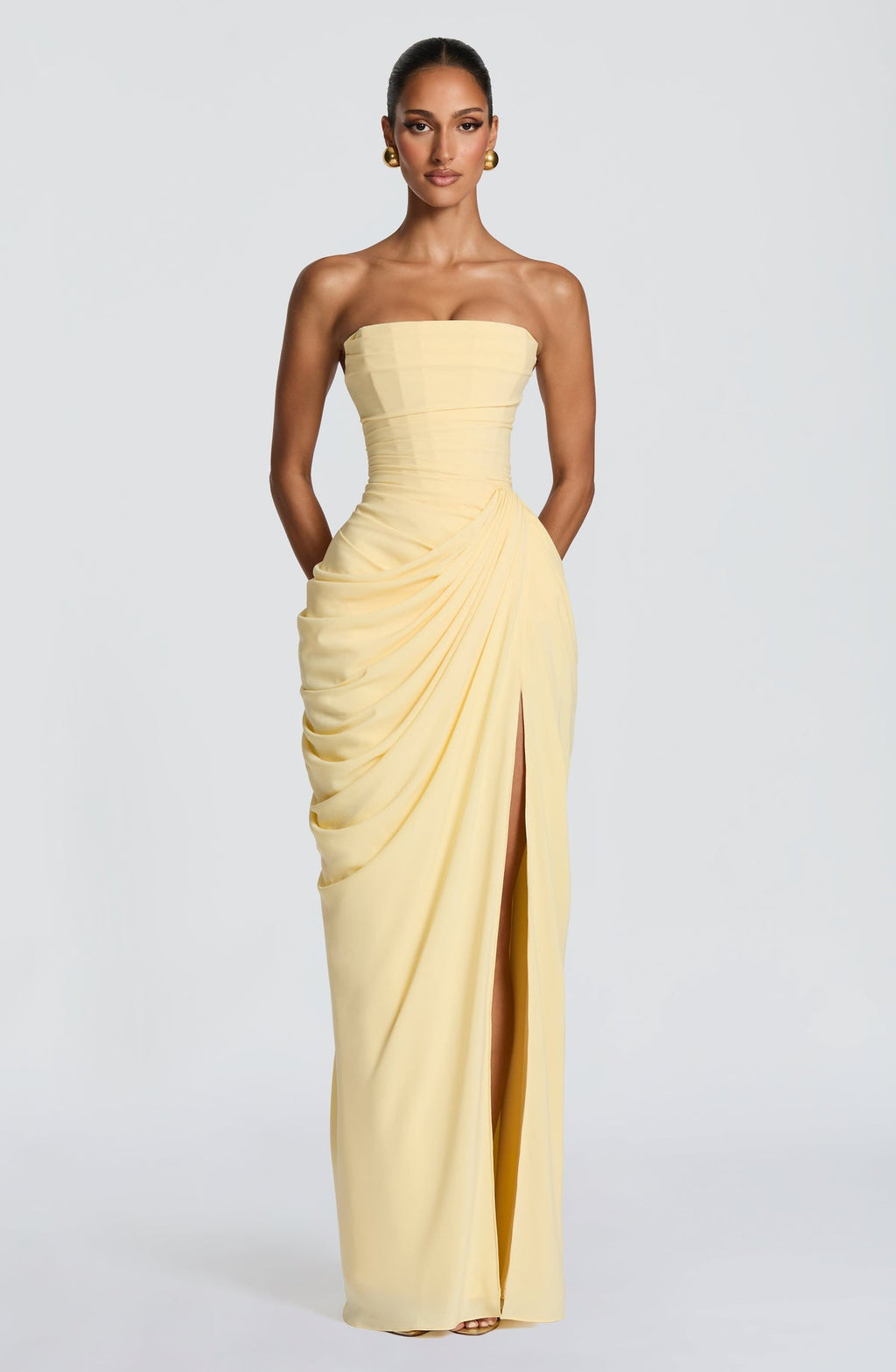 Robe longue Cyra — Citron — vue 4