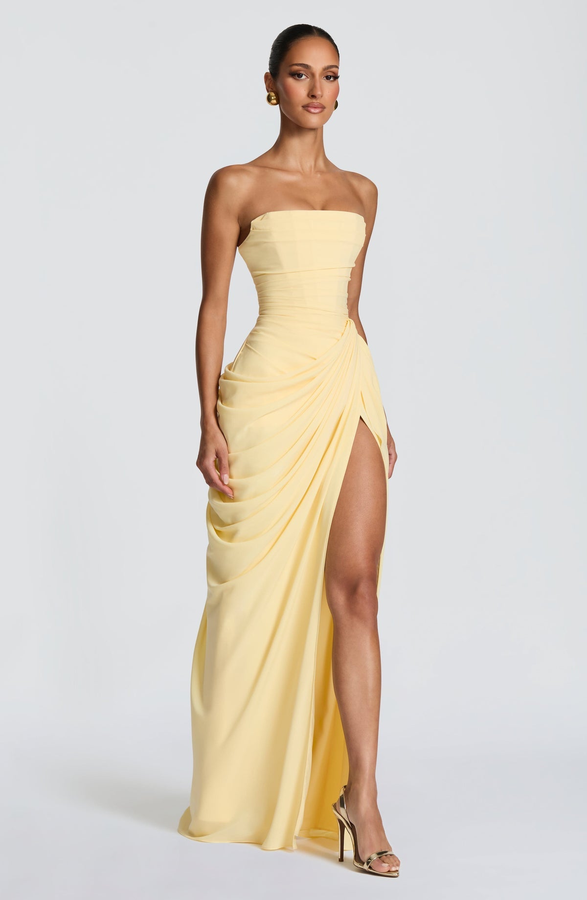 Robe longue Cyra — Citron — vue 3