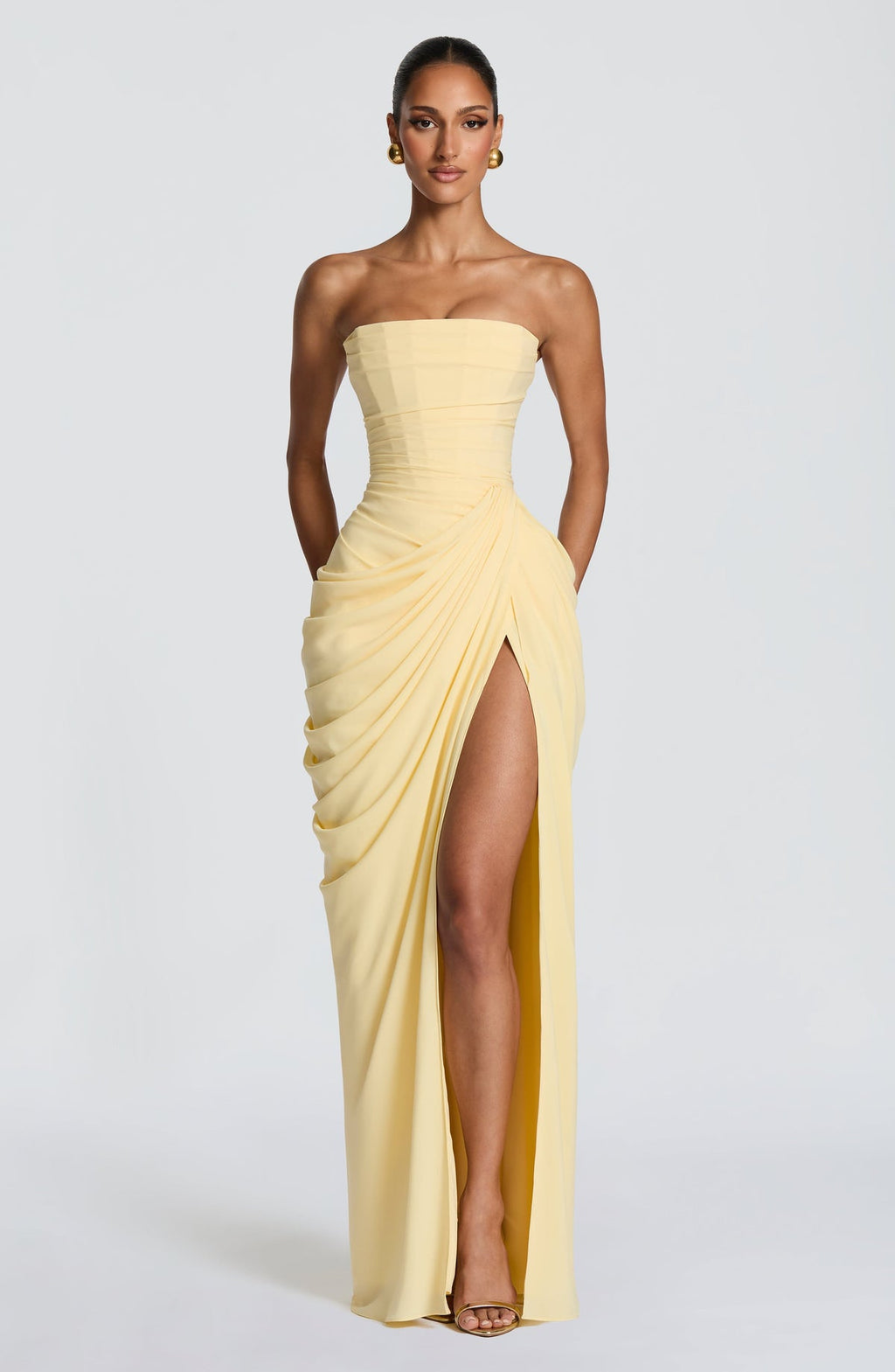 Robe longue Cyra — Citron