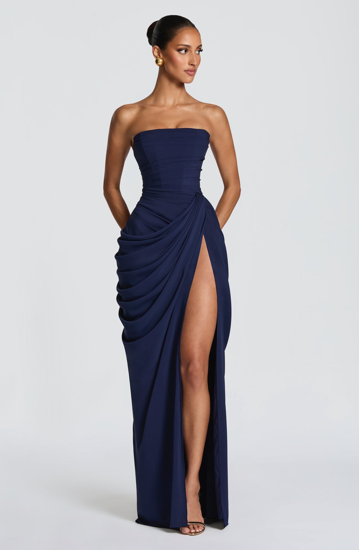 Robe longue Cyra — Bleu marine