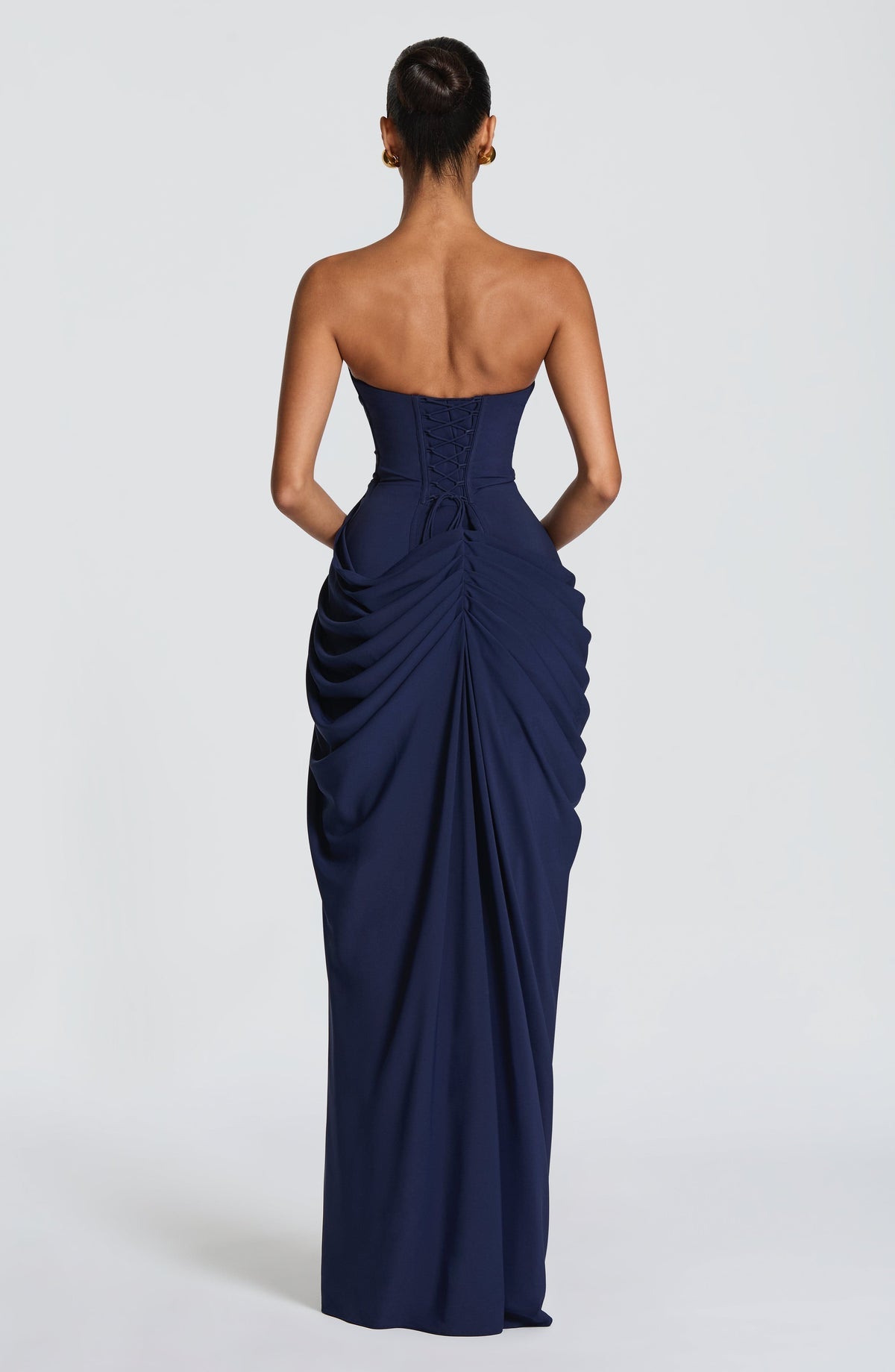 Robe longue Cyra — Bleu marine — vue 2