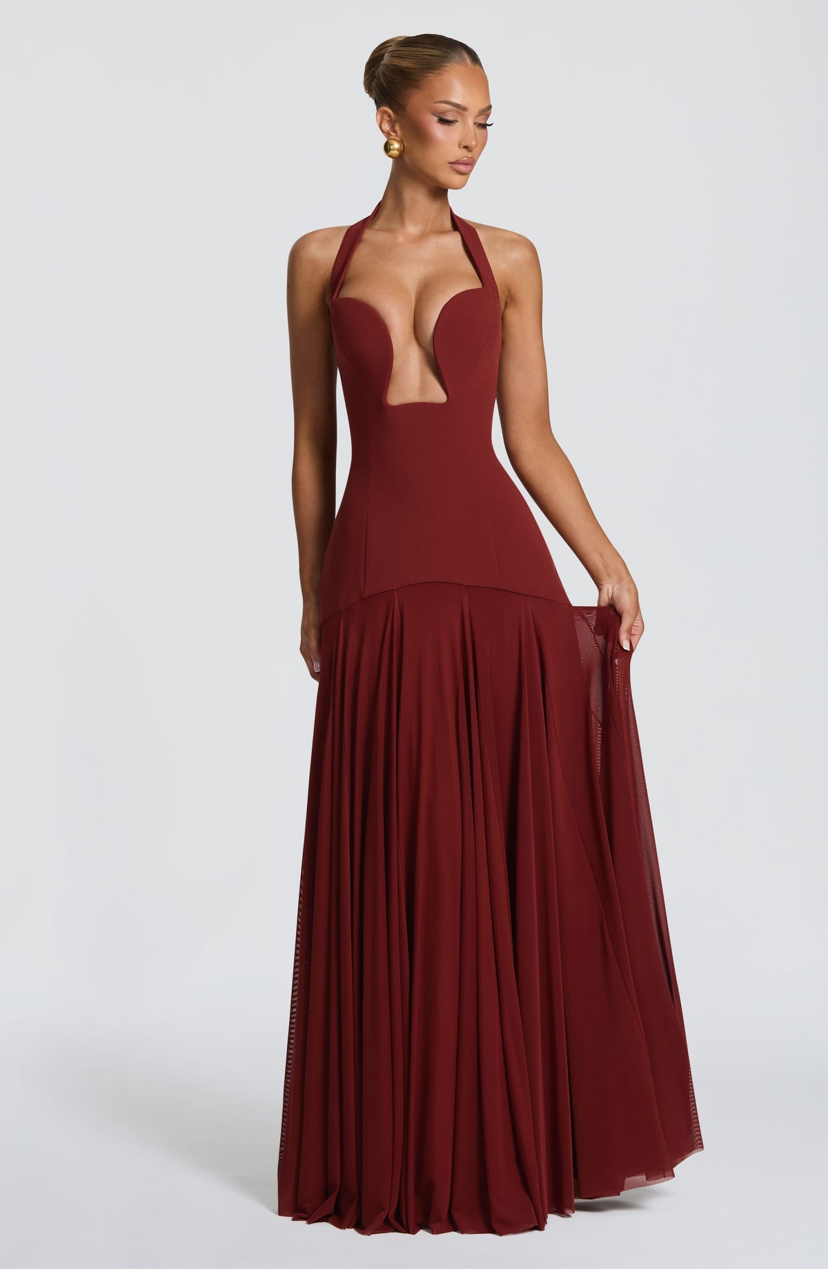 Robe longue Cyrene — Deep Rust — vue 4