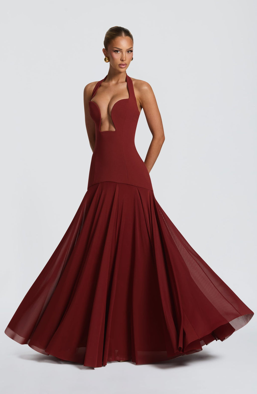 Robe longue Cyrene — Deep Rust — vue 2