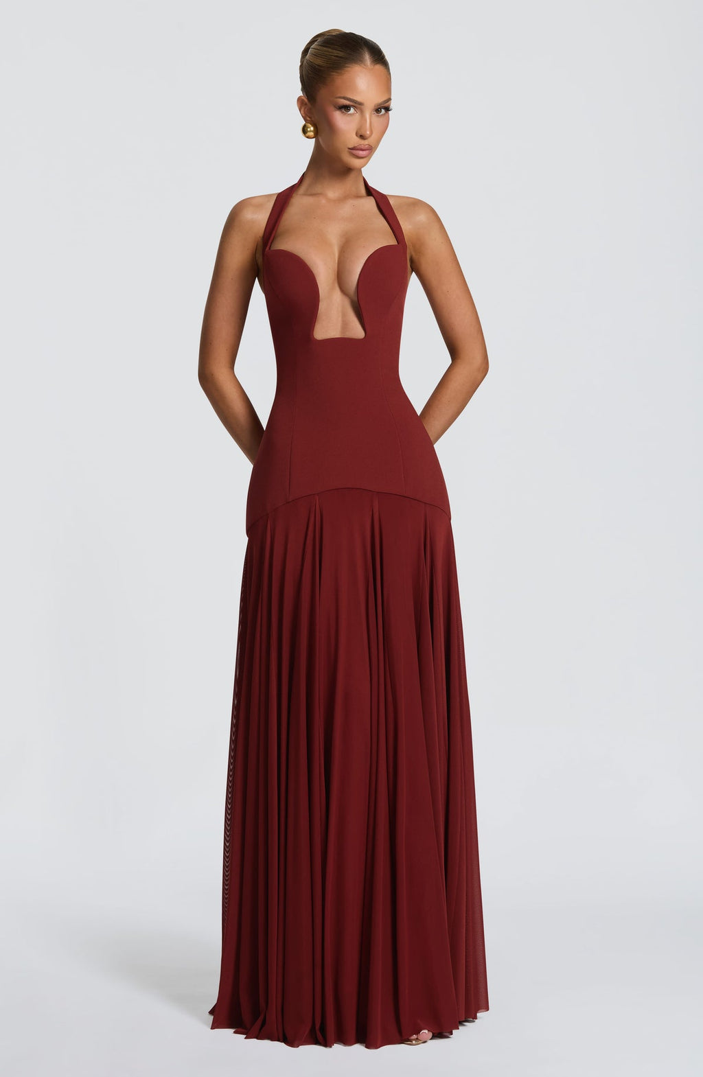 Robe longue Cyrene — Deep Rust