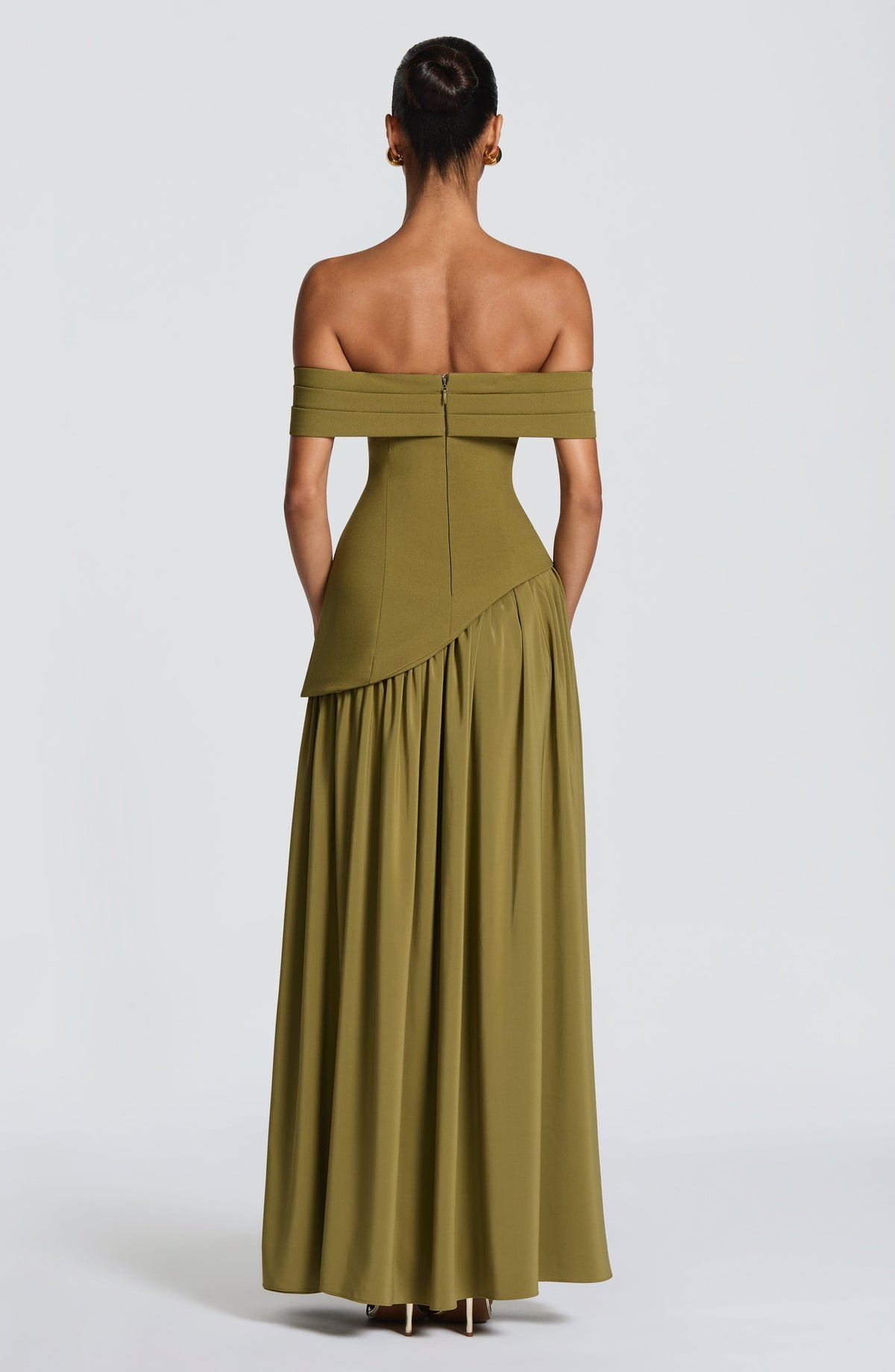 Robe longue Delilah — Deep Olive — vue 5