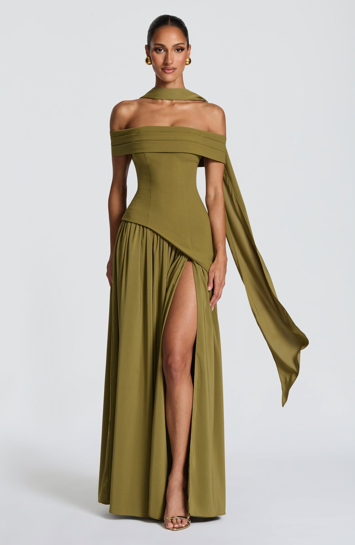 Robe longue Delilah — Deep Olive
