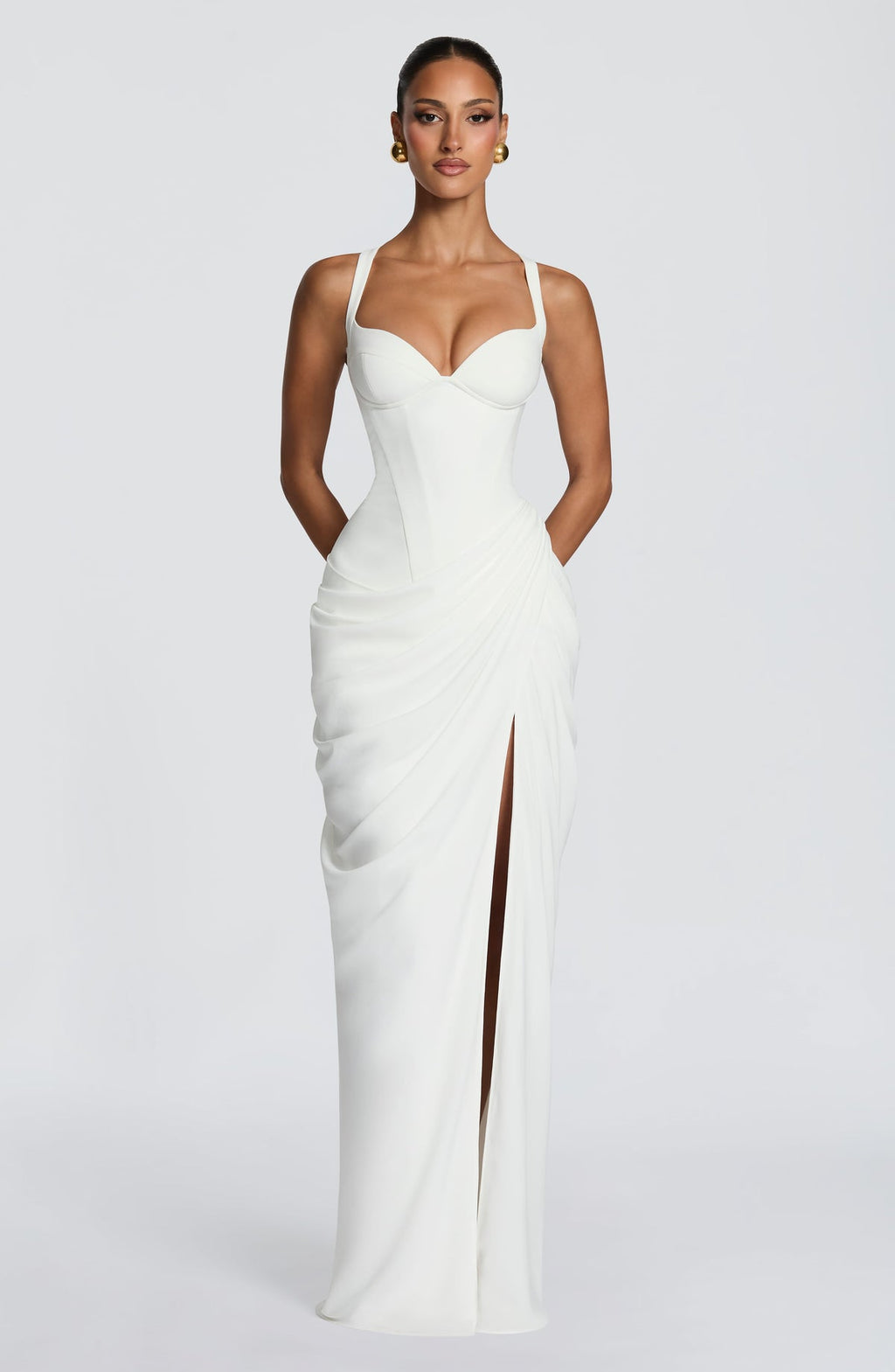 Robe longue Elara — Ivoire — vue 4